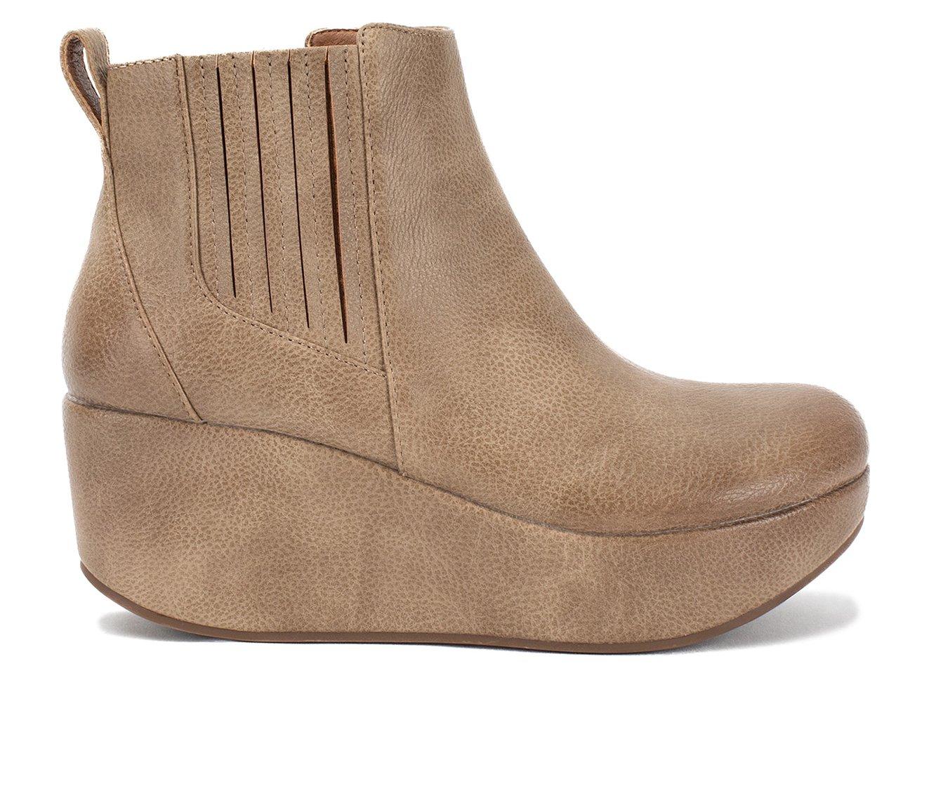 Women's Yellow Box Belin Wedge Booties