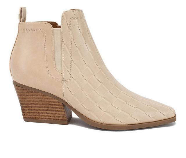 Women's Yellow Box Cameon Heeled Booties in Sand color