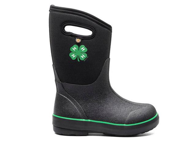 Kids' Bogs Footwear Little Kid & Big Kid Classic II Clovers Boots in Black color