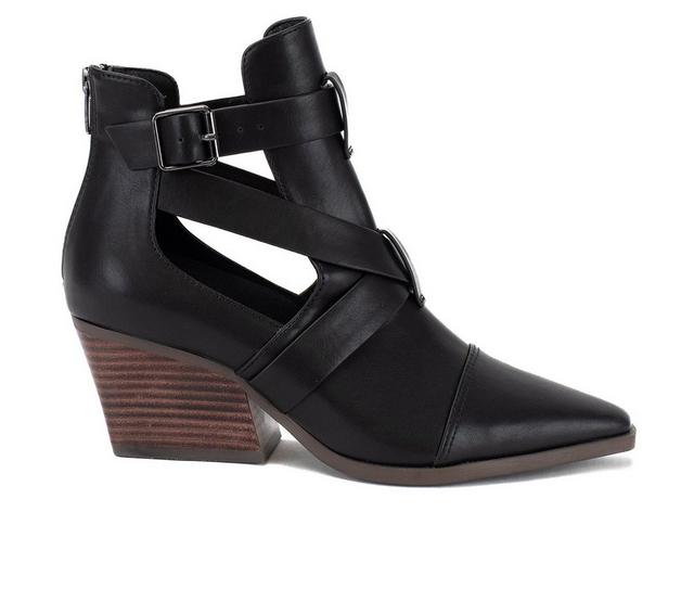 Women's Yellow Box Canoly Booties in Black color