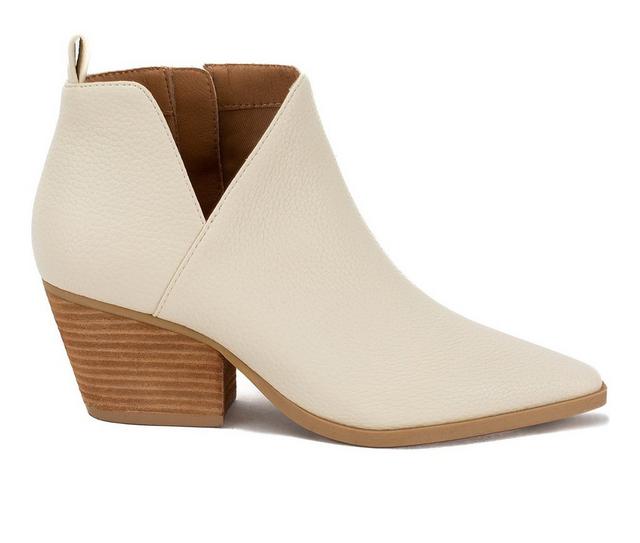 Women's Yellow Box Capriana Booties in Bone color