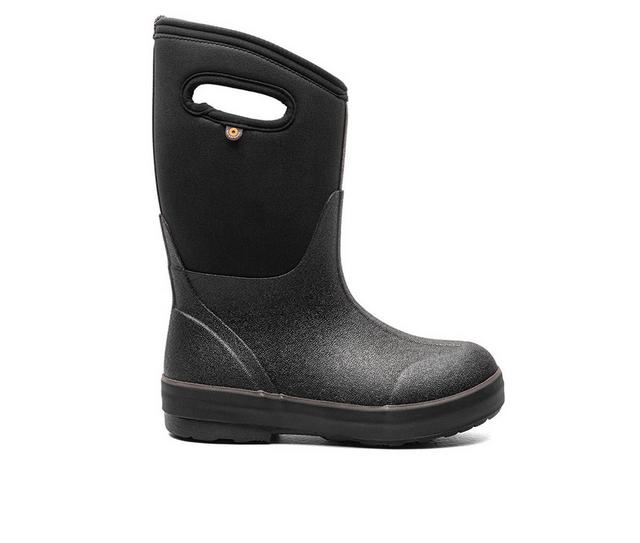 Kids' Bogs Footwear Little Kid & Big Kid Classic II Handles Boots in Black color