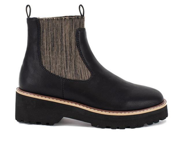 Women's Yellow Box Idela Chelsea Booties in Black color