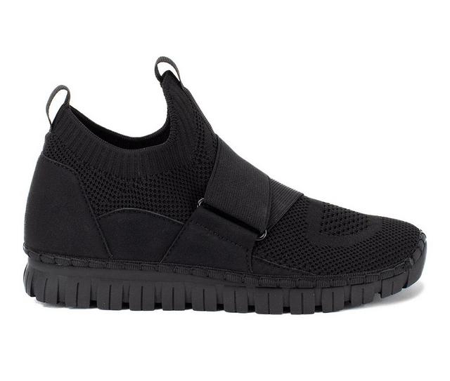 Women's Yellow Box Jacee Sporty Fashion Sneaker in Black color