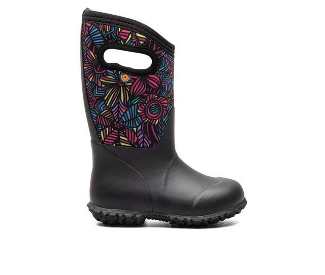 Girls' Bogs Footwear Toddler & Little Kid York Wild Garden Rain Boots in Black Multi color