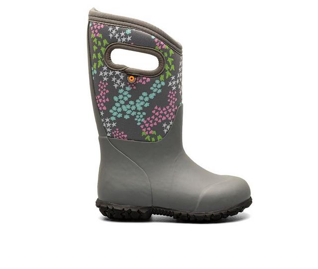 Girls' Bogs Footwear Little Kid & Big Kid York Rain Boots in Grey Multi color