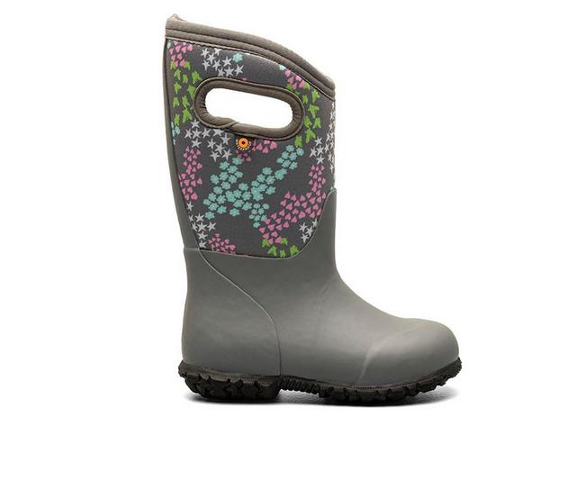 Girls' Bogs Footwear Toddler & Little Kid York Rain Boots in Grey Multi color