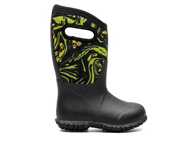 Kids' Bogs Footwear Little Kid & Big Kid York Spooky Rain Boots in Black Multi color