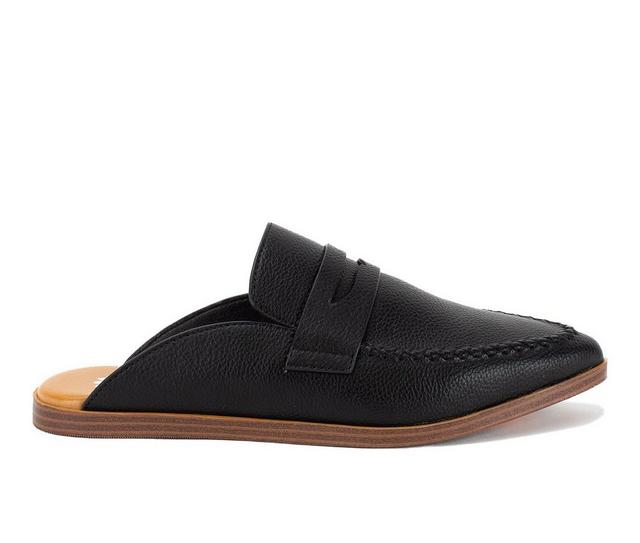 Women's Yellow Box Nineta Loafer Mules in Black color