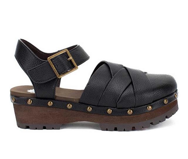 Women's Yellow Box Rethel Clog in Black color