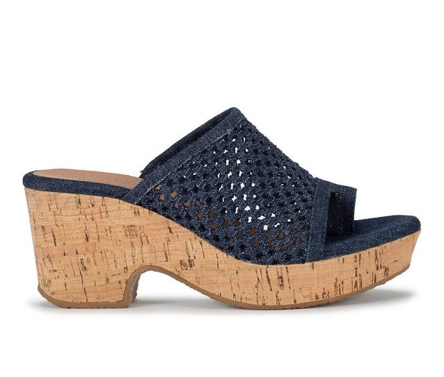 Women's Baretraps Bethie Wedge Sandals in Denim color