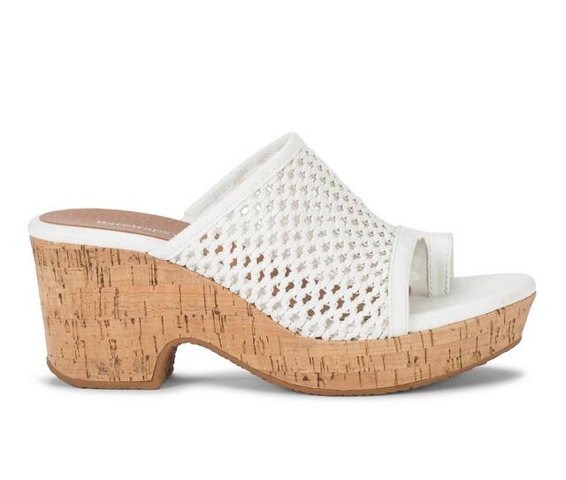 Women's Baretraps Bethie Wedge Sandals in White color