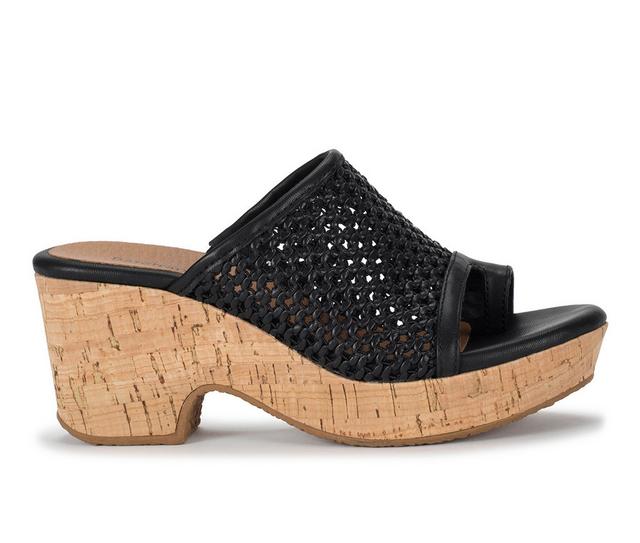 Women's Baretraps Bethie Wedge Sandals in Black color