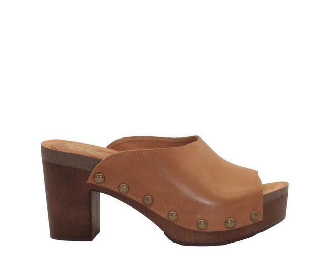 Women's SBICCA Montrose Heeled Clogs in Beige color