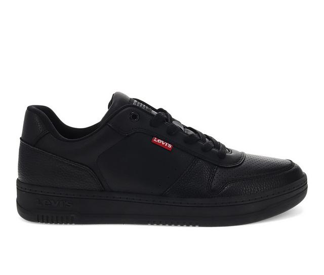 Men's Levis Drive Lo Sneakers in Black Mono color