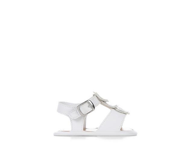 Girls' Natural Steps Infant Tamara Crib Sandals in White color
