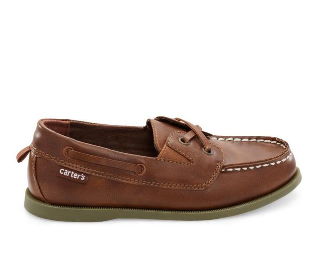 Boys' Carters Toddler & Little Kid Baulk Boat Shoes in Brown color