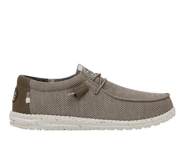 Men's HEYDUDE Wally Sox Stitch Casual Shoes in Sand color