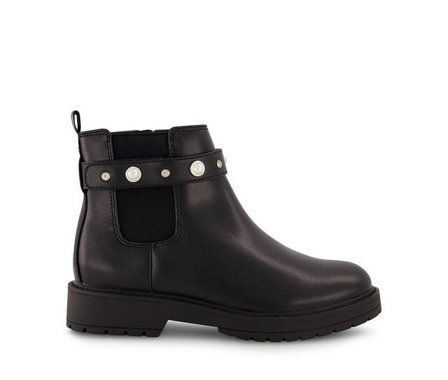 Girls' Marc Fisher Children's Little Kid & Big Kid Jade Strap Boots in Black color