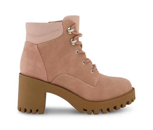 Girls' Marc Fisher Children's Little Kid & Big Kid Marika Hiker Heeled Booties in Tan color