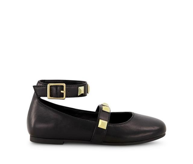 Girls' Marc Fisher Children's Little Kid & Big Kid Tashi Buckle Dress Flats in Black color