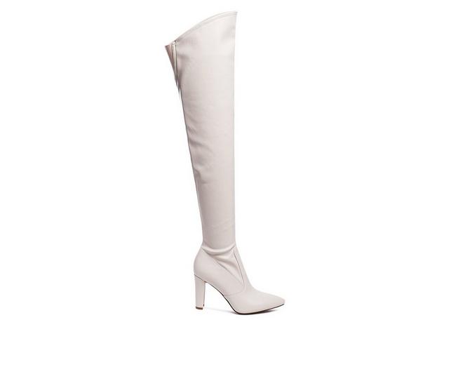 Women's London Rag Zade Over The Knee Boots in Nude color