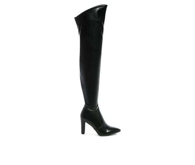 Women's London Rag Zade Over The Knee Boots in Black color