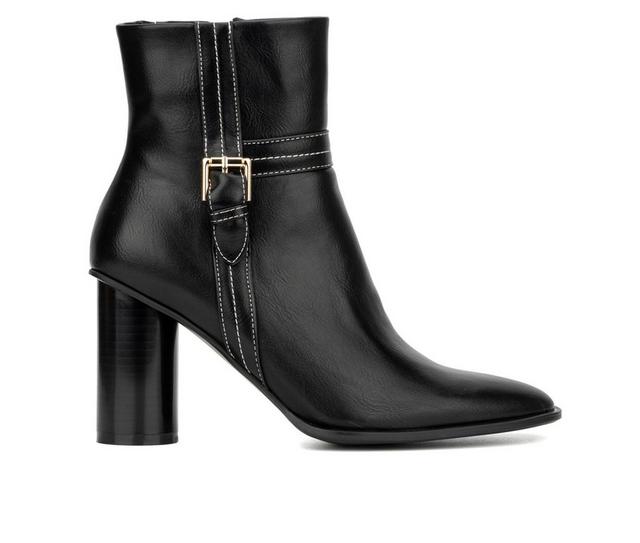 Women's Torgeis London Heeled Ankle Booties in Black color