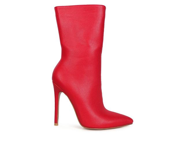 Women's London Rag Micah Stiletto Boots in Red color