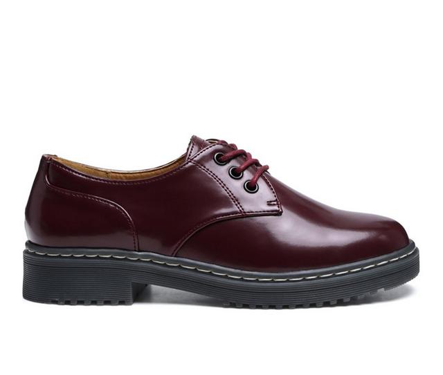 Women's London Rag Shanks Oxfords in Burgundy color