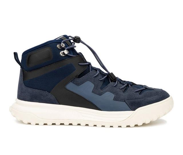 Men's Hybrid Green Label Squill High Top Dress Sneakers in Navy color