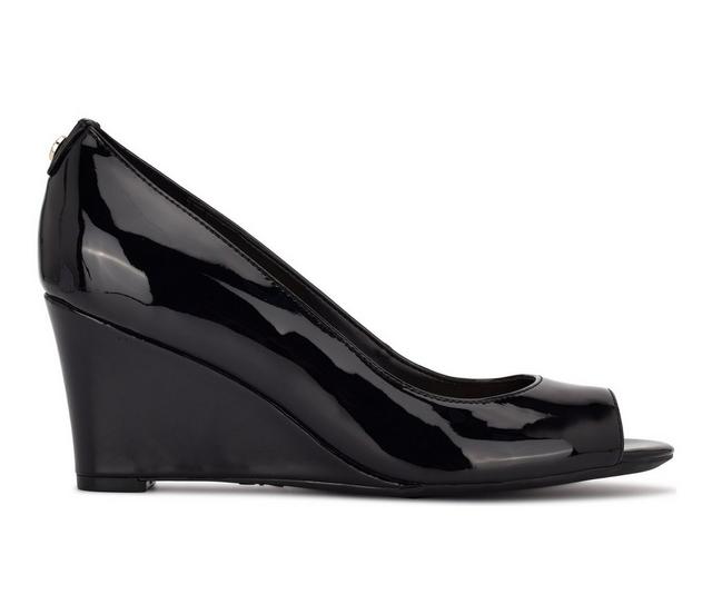 Women's Nine West Cape 9x9 Wedges in Black Patent color
