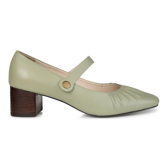 Women's Journee Signature Ellsy Mary Jane Pumps in Green color