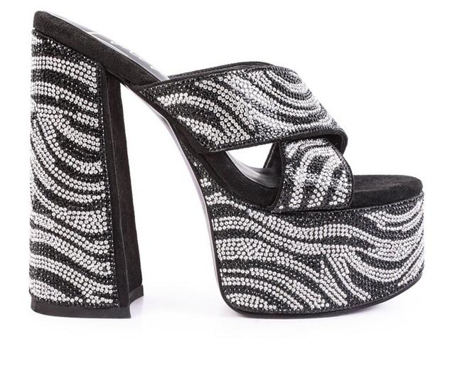 Women's London Rag Ful Platform Heeled Sandals in Black color