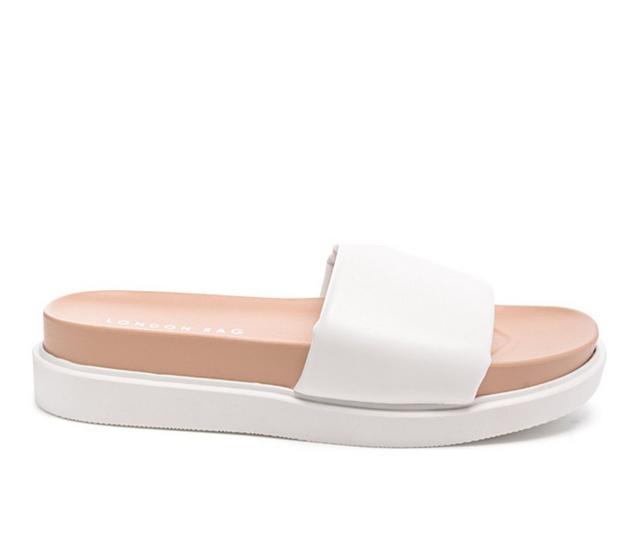 Women's London Rag Moulded Sandals in White color