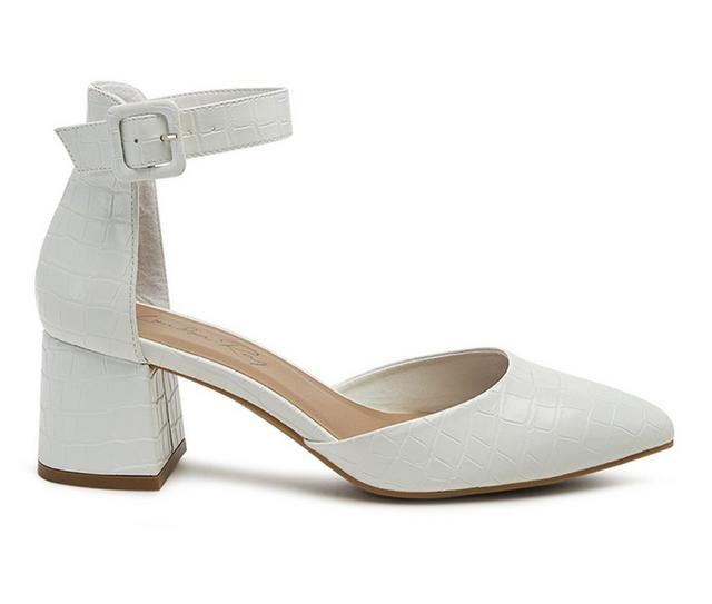 Women's London Rag Low Heel Pumps in White color