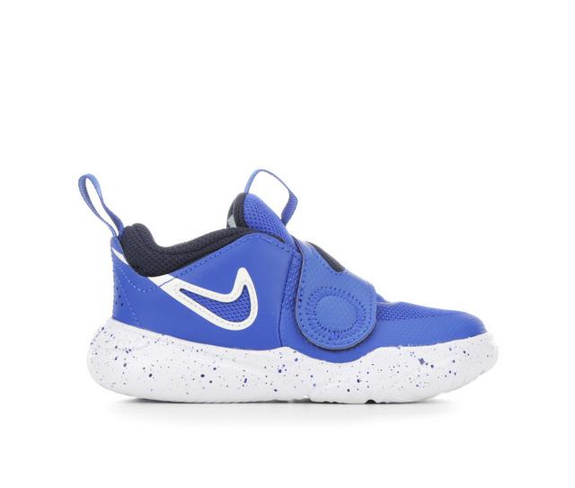 Boys' Nike Infant & Toddler Team Hustle D11 Basketball Shoes in Royal/Wht/Wht color