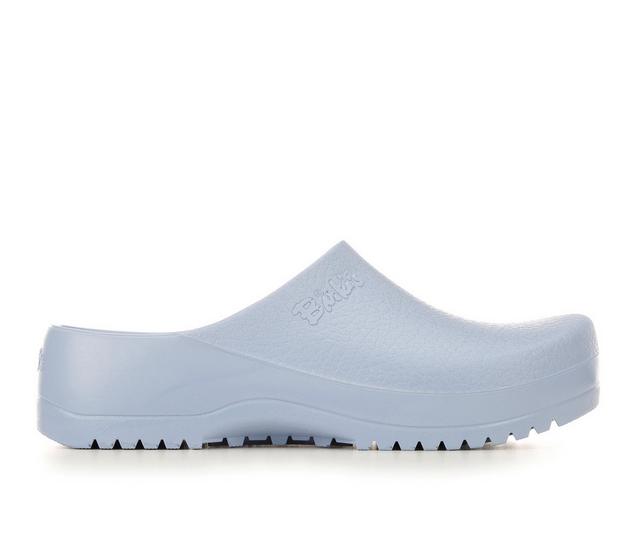 Women's Birkenstock Super Birki Slip Resistant Clogs in Dusty Blue color