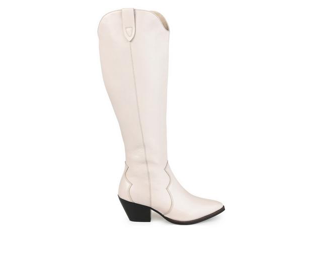 Women's Journee Signature Pryse Western Boots in Bone color