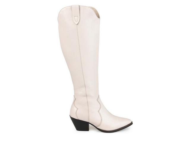 Women's Journee Signature Pryse-WC Western Boots in Bone color