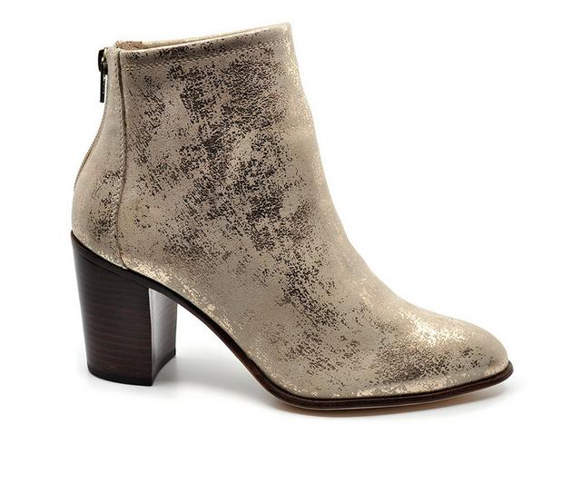 Women's Chocolat Blu Boston Booties in Gold Leather color