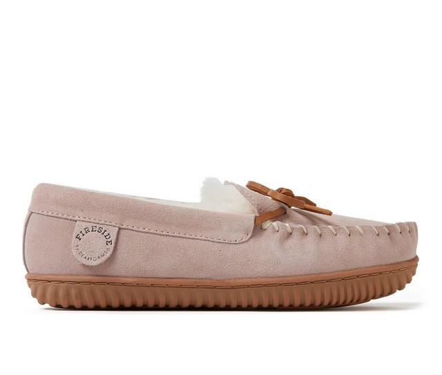 Fireside by Dearfoams Women's Alice Springs Slip On Slippers in Dusty Pink color