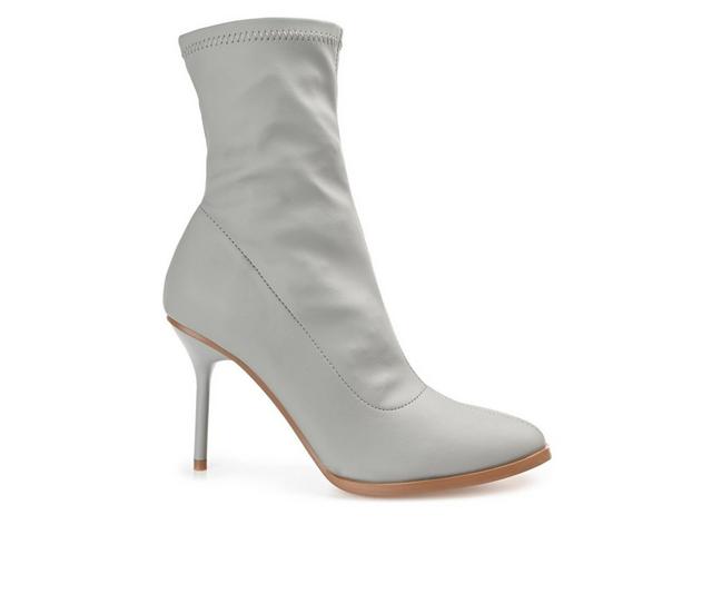 Women's Journee Collection Gizzel Heeled Booties in Grey color