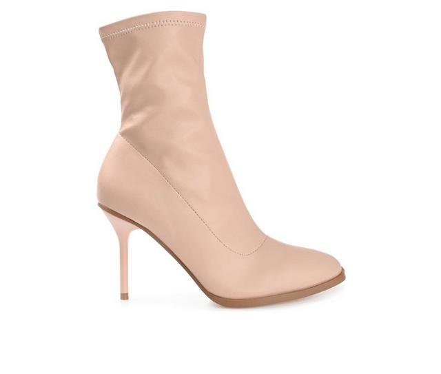 Women's Journee Collection Gizzel Heeled Booties in Rose color