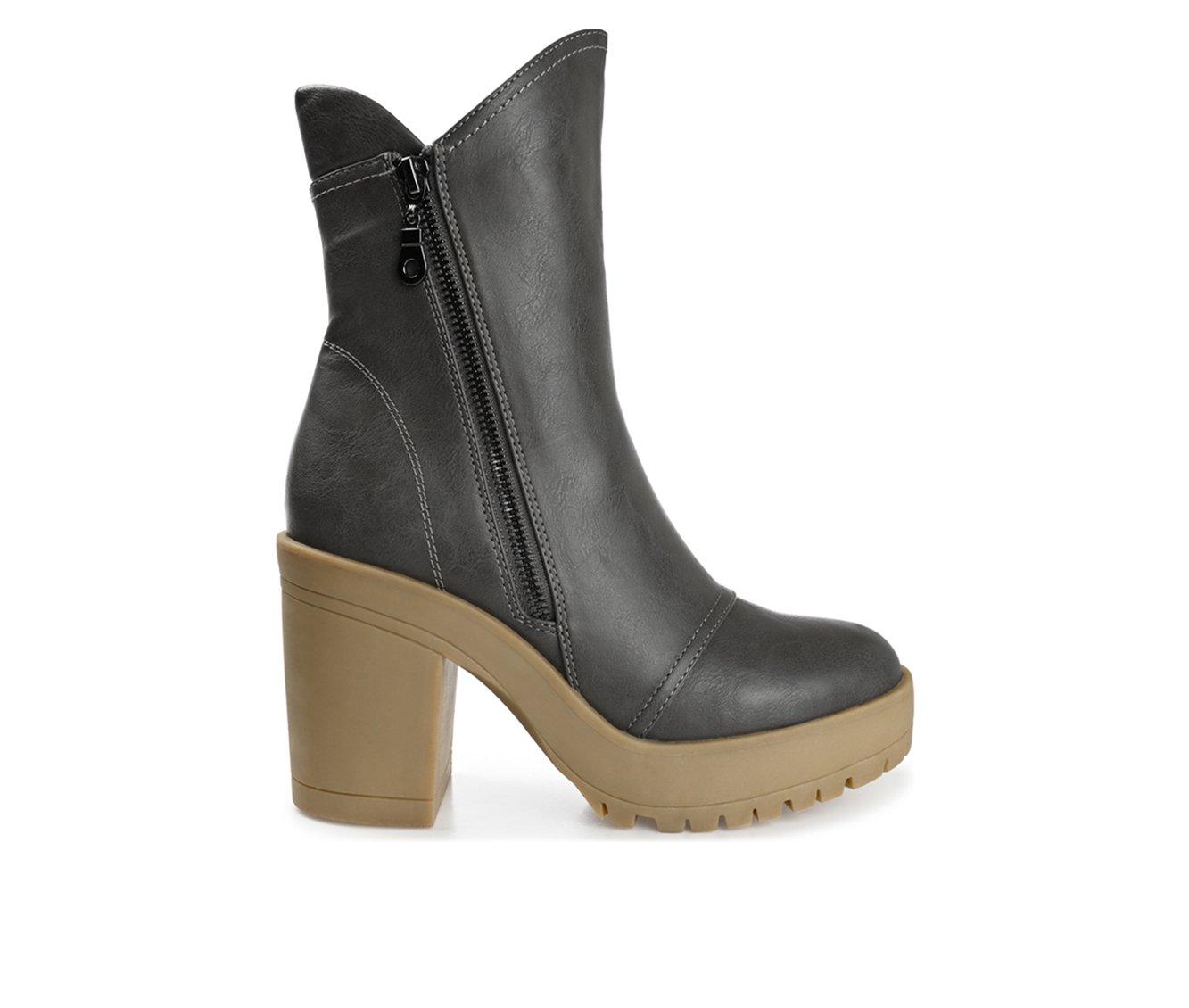 Women's Journee Collection Jaquie Block Heel Platform Booties