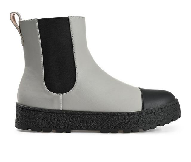 Women's Journee Collection Jenie Chelsea Booties in Grey color