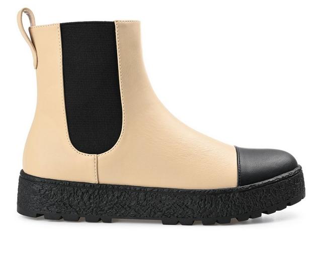 Women's Journee Collection Jenie Chelsea Booties in Taupe color