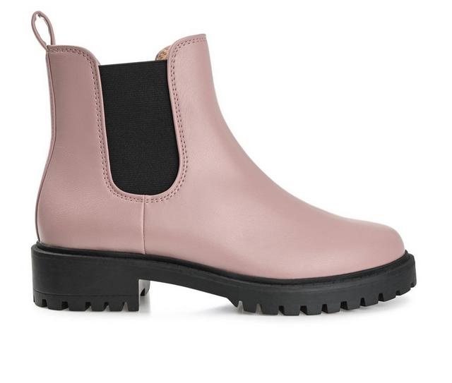 Women's Journee Collection Kenova Chelsea Booties in Rose color
