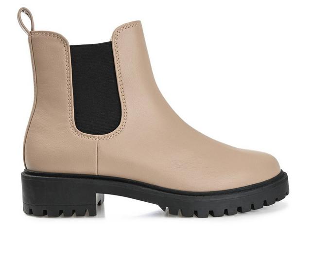 Women's Journee Collection Kenova Chelsea Booties in Taupe color