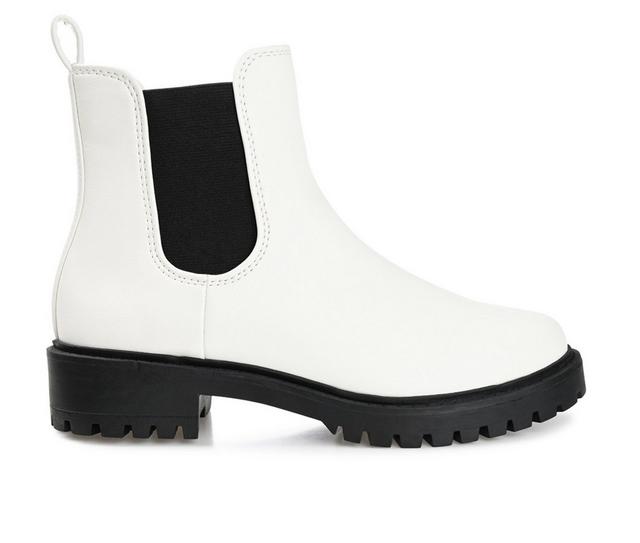 Women's Journee Collection Kenova Chelsea Booties in White color